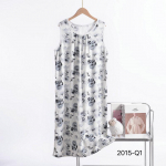 Poplin magamiskleit Suures suuruses suvine naiste kleit varrukateta tankkleit Lilledega &ouml;&ouml;s&auml;rk XL kuni 6XL koduriided XL