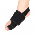 Three dimensional pressure hallux valgus corrector Black  PU silicone arch pad (1 pair)