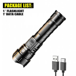 Kaasaskantav LED-taskulamp 5000LM Laetav lamp Sisseehitatud aku Suure v&otilde;imsusega pikamaa taskulambid 3 režiimiga t&ouml;&ouml;valgusti