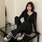 Naiste s&uuml;gisese alguse tipptasemel kapuutsiga spordiriietus: T&auml;navamoeline, vananemisvastane kaheosaline komplekt Extra Extra Large