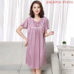 L&uuml;hikeste varrukatega naiste suur j&auml;&auml;siidist pidžaamakomplekt kodukandmiseks M