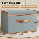 Oxfordi riidest hoiukastid, kokkupandavad riideorganiseerimiskastid kaanega, riidest hoiukonteinerid magamistoa, kapi, m&auml;nguasjade jaoks 58*40*35cm hall v&auml;rv