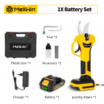 MELLWIN Harjadeta 30mm Elektriline Oksak&auml;&auml;rid 2 K&auml;iku Juhtmeta Puuviljapuu Bonsai L&otilde;ikurid T&ouml;&ouml;riistad Makita 18V Akule 1XBattery EU Plug