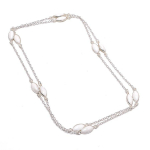 Natural White Coral Gemstone 925 Sterling Silver Jewelry Necklace 18 j0s71