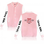 Stray Kids Kpop Prindiga Meeste Naiste Hip Hop Jakk Mantel Dressipluus Huppar Pesapalli Vorm Streetwear Poisid T&uuml;drukud Kampsun Topid Riided S