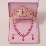 Pruudiehete komplektid Kroon Kaelakee K&otilde;rvar&otilde;ngad Neljaosaline H&otilde;bedane V&auml;rv Naiste Mood Pulma Tiarad(v&auml;lja arvatud kastid)