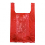 100 tk toidukaupade ostukotti suure mahutavusega, tugev kandev&otilde;ime, &uuml;hekordselt kasutatavad pr&uuml;gikotid tugevdatud k&auml;epidemetega 18cm 100pcs punane