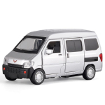 1/32 M&otilde;&otilde;tkava Wuling Rongguang Kaubik MPV Sulamist Auto Diecast Metall Mudel Heli ja Valgusega T&otilde;mmatav M&auml;nguauto Keskjuhtimise Kaunistused Laste M&auml;nguasjad h&otilde;be