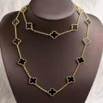 &Otilde;nnelik neljaleheline ristikhein kaelakee kampsunikett naiste mood mitmek&uuml;lgne pikk rangluukett kahepoolne kesta ehted 15MM-90CM-large