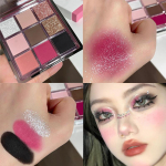 9 Color Glazed Eyeshadow Palette For Dry Skin: All - in - One Highlight & Contour Smoky Matte Earth Shades Low - Saturation