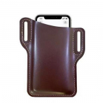 Meeste nahast telefonikott v&ouml;&ouml; jaoks jooksmiseks ja v&auml;listingimustes kasutamiseks pruun