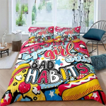 Multifilm Numbrid Kuningas Kuninganna Tekikott Armsad Loomad Voodipesukomplekt Lastele V&auml;rviline Inglise T&auml;hestik 2/3tk Pol&uuml;ester Tekikott 70x133cm 2pcs