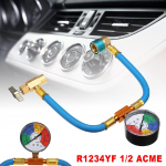 Sinine R-1234yf Laadimissond koos Manomeetri Adapterite Komplektiga Auto Konditsioneeri A/C K&uuml;lmaaine R&otilde;hu Laadimissondiks