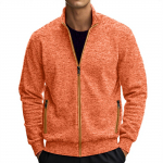 Ja talvine meeste t&otilde;mblukuga kootud kampsun pikkade varrukatega &otilde;huke sametist top jakk L