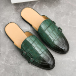 2025 Suvised poolkingad Meestele Nahast Mules Meeste Pool-Loafers Vabaaja Kingad Tagant Lahtised Loafers Sandaalid Meeste Klipid Sisse Libistatavad Lamedad Kingad 38