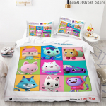 Gabby nukumaja voodipesukomplekt Kawaii voodipesukomplekt &Uuml;heinimese Kaheinimese suurus Kodu dekoratsioon T&uuml;drukutele Lastele Joonisfilm Armas Kass Tekikotikomplekt AU Single140x210cm