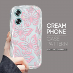 Armas koomiksimustriga kreemjas tekstuuriga korpus, lainelise servaga pehme silikoonkaanega telefoni&uuml;mbris OPPO Reno Realme jaoks OPPO A3X 5G