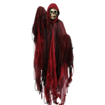 Halloweeni surmakost&uuml;&uuml;m Must kapuutsiga keep kolba maskiga Vanaaegne keskaegne keep t&auml;iskasvanute cosplay rekvisiidiks must
