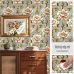 Isekleepuv kapi kleebis Prantsuse retro mustriga Riidekapi kapi ukse renoveerimine Veekindel k&ouml;&ouml;gim&ouml;&ouml;bli renoveerimine 60cm wide * 3m long