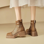 Saapad V&otilde;rk L&uuml;hikesed Kingad Naistele Paksu Platvormiga Jalatsid Mustad Sandaalid Naiste Pahkluusaapad Mugavad ja Elegantsed S&uuml;gis Pu 35