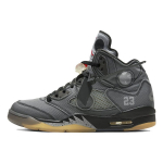 Off-White x Air Jordan 5 Retro SP Muslin Unisex tossud Must Tulepunane CT8480-001 35.5