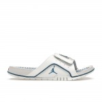 Meeste tossud Air Jordan Hydro 4 Retro Slide, t&ouml;&ouml;stussinised, valged/neutraalsed-hallid, 532225-141 40