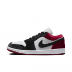 Air Jordan 1 Low SE Samet Must Varvas Naiste Tossud Valge Gym-Punane FZ3242-001 37.5