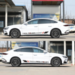 BYD Han Auto K&uuml;ljeliist & Triipdekoorid - Kere V&ouml;&ouml;jooni Kleebised Han EV Muutmiseks & Kaunistamiseks gray