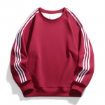 Meeste ja naiste sama kevade ja s&uuml;gise triibuline triibuline kaelus ja pikkade varrukatega teismeliste kampsun 5XL must