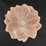 Lootosekujuline kuumakindel ja pestav lilleline alusmatt Dekoratiivne kuumuskindel lauaalused Kodupeo pulmad 38cm&1PC oranž