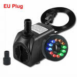 D5 Sukeldatav Vee pump 12 LED-i ja 15W veealuse valgustusega M&uuml;ra v&auml;hendav purskkaev bassein tiik akvaarium Elektriline veepump EU Plug