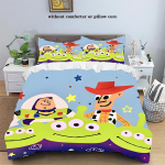 Uue disainiga Toy Story Voodipesukomplektid Buzz Lightyear Woody Tekikate Voodikate Tekikate Padjap&uuml;&uuml;r 2-3 Osaline Komplekt AU Single 140x210cm