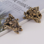 Antiik messingist Hiina m&uuml;&uuml;tiline metsalise kuju V&auml;ikesed kaunistused Vintage Lucky Pixiu figuurid Lauakaunistused Tee Lemmikloomad