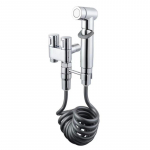 Bidee tualettpihusti komplekt pihusti vesi vannitoa k&auml;eshoitav bidee pihusti WC-du&scaron;&scaron; topelt v&auml;ljalaskenurga ventiiliga tualettruumi tarvikud