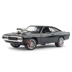 1/24 Dodge Charger 1970 Sulamist Auto Valatud M&auml;nguautod & M&auml;ngus&otilde;idukid Autode Mudel Heli ja Valgusega Autode M&auml;nguasjad Lastele Kingitused must