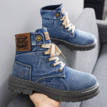 T&ouml;&ouml;riided Trendikad Meeste Kingad S&uuml;gis Uus K&otilde;rge S&auml;&auml;rega Suur Suurus Meeste Denim Vabaaja Saapad Briti Stiil 47 gray