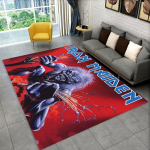 3D I-Iron-M-Maidens Metallmuusika Vaip Elutoa Magamistoa Kaunistuseks, Laste M&auml;ngimiseks Libisemisvastane Kaunistus Diivanile Uksematt Kingitus 80x120cm( 31x47in)