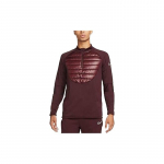 Nike SS23 &uuml;hev&auml;rviline poollukuga p&uuml;stkraega pikkade varrukatega dressipluus Meeste dressipluus veinipunane DC9168-652 M