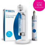 BRITA soodamasin - SodaONE Valge - 1 liitrine pudel ja 1 CO2 balloon komplektis valge