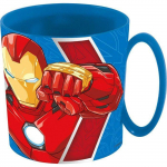 Mug enfant - Tataway - Marvel Avengers - Iron Man - Captain America - 350 ml - Plastique bleu sinine
