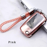 Pehme TPU auto v&otilde;tme&uuml;mbrise kaanega v&otilde;tmehoidja VW Volkswagen Polo Golf Passat B5 B6 B7 Beetle Caddy T5 Up Eos Tiguan jaoks Skoda Octavia jaoks black key chain