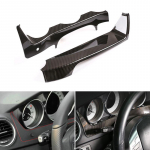 Car Styling Carbon Fiber texture Steering Wheel Dashboard Panel Cover Frame Trim For Mercedes Benz C Class W204 2011 2012 2013