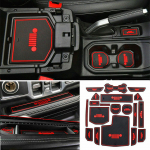 2018. aasta Jeep Wrangler JL JLU tarvikud Uksematid V&auml;rava Pesade Matid Tassialused Punane PVC