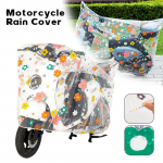 180/220cm Cartoon Transparent Motorcycle Waterproof Cover + Leg protection Universal Bike Dust Cover Outdoor Scooter Rain 180x120cm