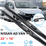 2x Nissan AD Van Y12 2006-2023 esipuhasti harjad kondita raamita kummist esiklaasi tuuleklaasi l&otilde;ikeharjad Style A