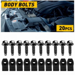 20x Body & Bolts U-nut Clips 5/16-18 x 1-3/16 - 1/2 hex Metal For Ford Truck
