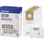 Lot de 4 sacs de remplacement pour aspirateur Nilfisk Select avec pr&eacute;-filtre Power
