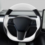 Car Steering Wheel Cover For Tesla Model 3 2017- ized Auto Interior Accessories White DIY Steering Wheel Braid A