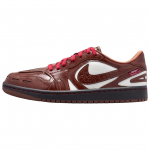 Air Jordan 1 Low MM Hobuse Aasta Naiste Tossud Mitmev&auml;rviline Hele&scaron;okolaad Hele&scaron;okolaad-Must-Tolmunud Virsik-Kreemjas Valge-Meeskonnav&auml;rv Punane IQ1106-220 37.5