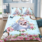 Multikas Alice Imedemaal Tekikott Padjap&uuml;&uuml;r Alice Printsess Voodipesu Komplekt T&auml;iskasvanud Poiss T&uuml;druk Magamistoa Kaunistus Laste Kingitus 100x135cm-2pcs